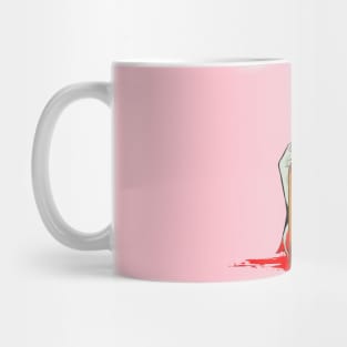 Zombie Hand Double Tap on Soft Pink Mug